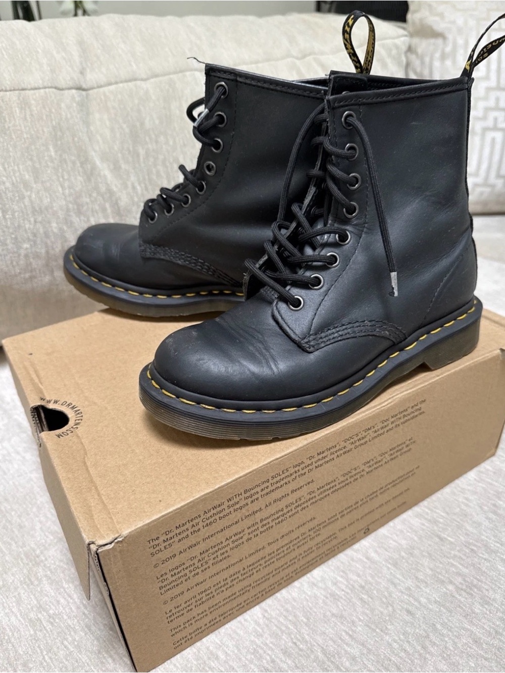 Dr. Martens Women’s Boots Size 6 Black Nappa Leather
